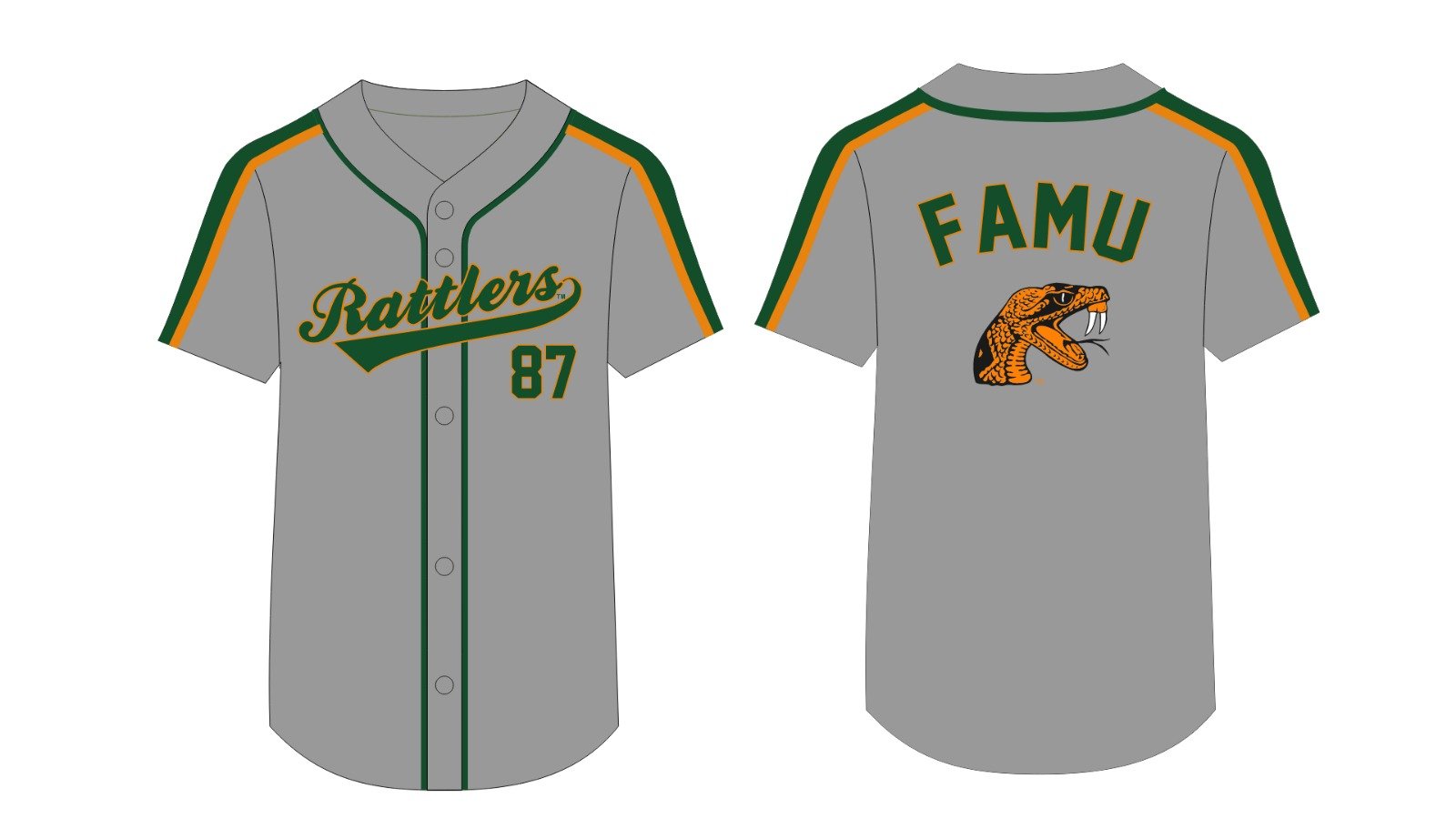 FAMU Orange Baseball Jersey