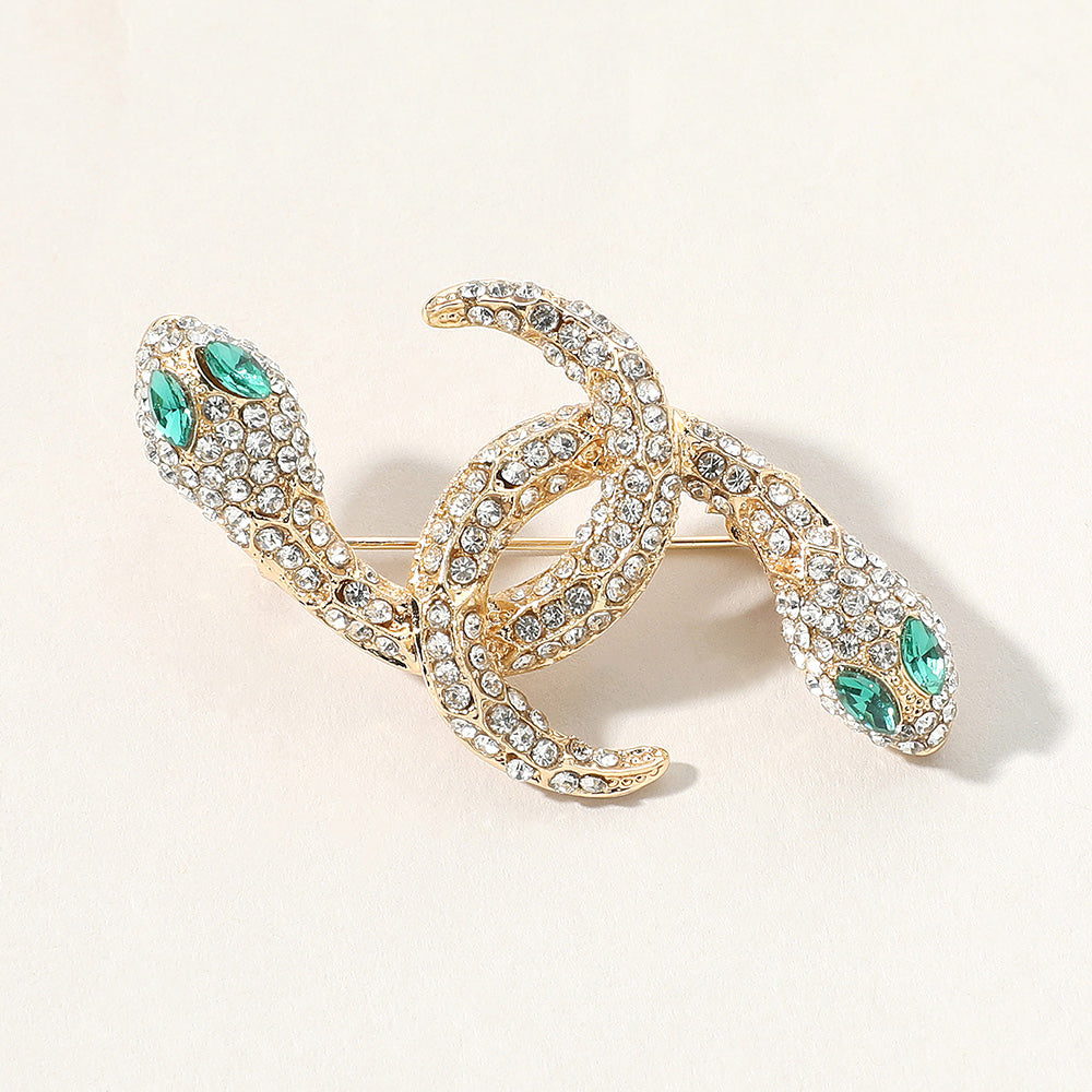 Double Snake Brooch