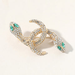 Double Snake Brooch