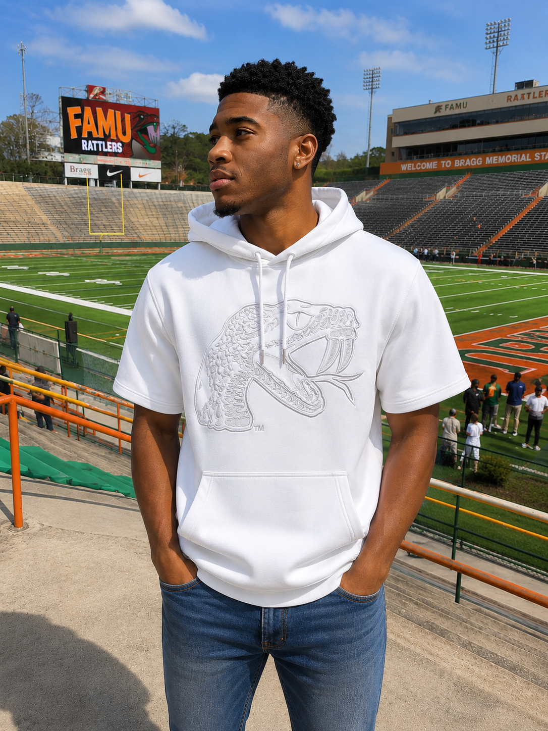 FAMU dry-weave hooded T