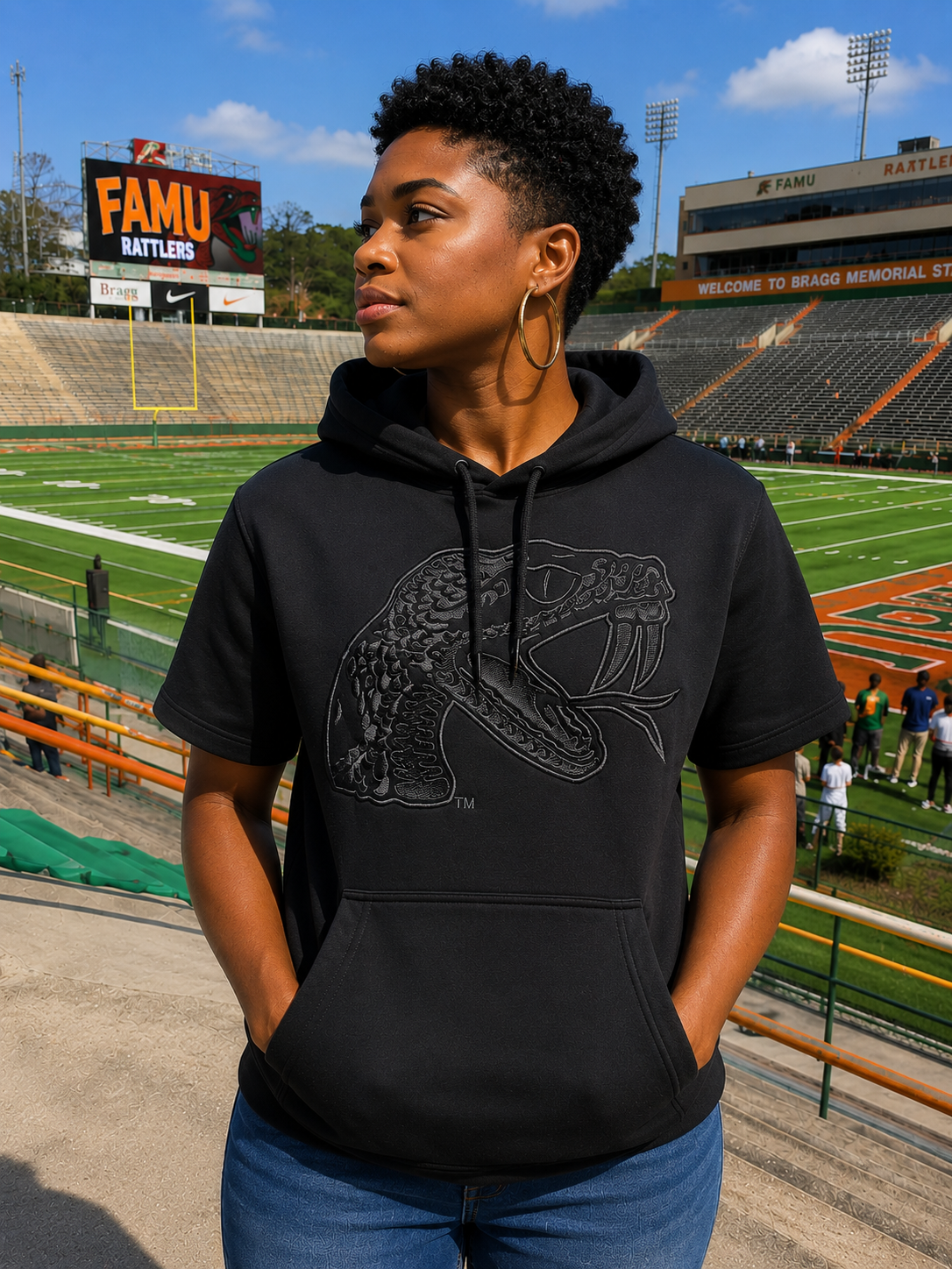 FAMU dry-weave hooded T